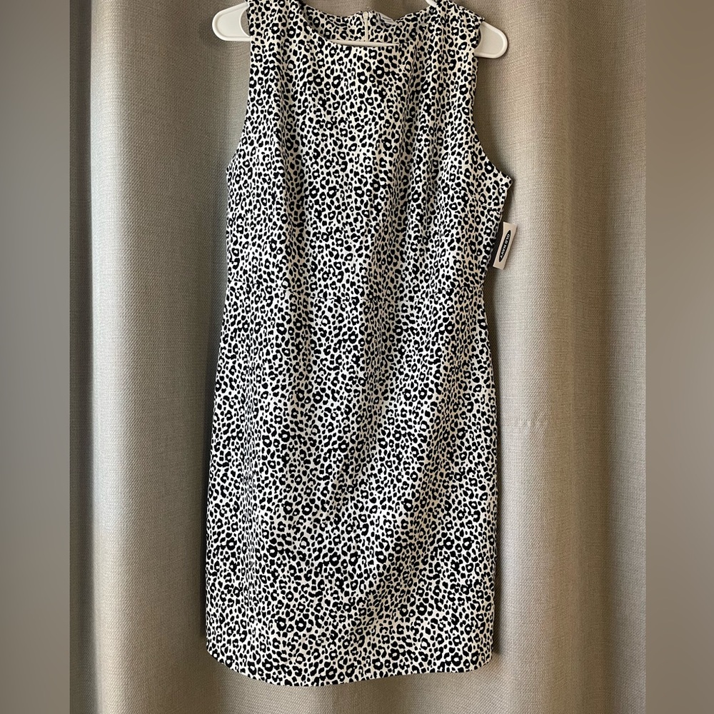 Old Navy Black Leopard Print Dress